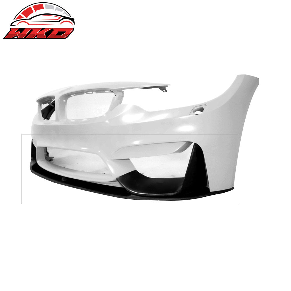 Fits 15-20 BMW F80 F82 M3 M4 P Style Front Bumper Lip Spoiler Unpainted PU