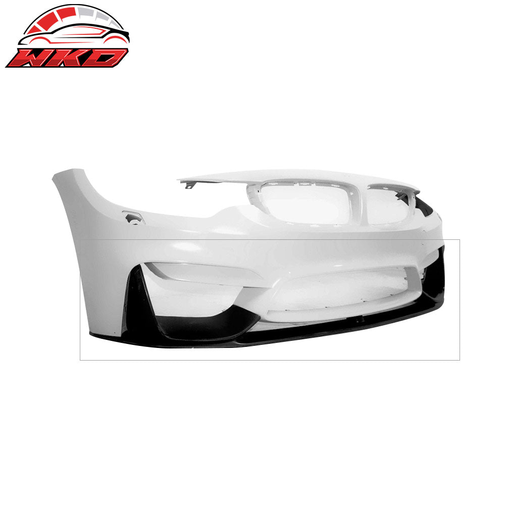 Fits 15-20 BMW F80 F82 M3 M4 P Style Front Bumper Lip Spoiler Unpainted PU