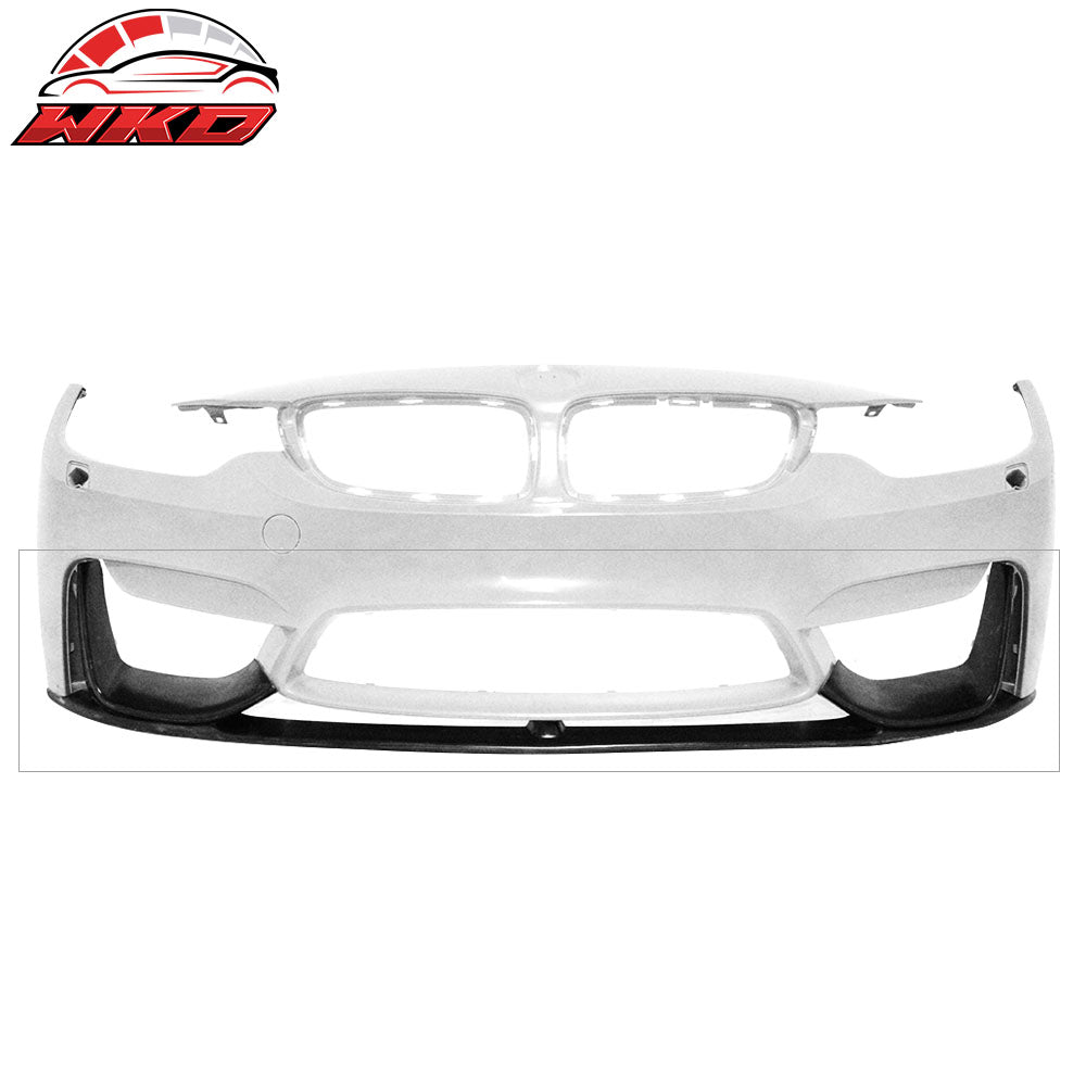 Fits 15-20 BMW F80 F82 M3 M4 P Style Front Bumper Lip Spoiler Unpainted PU