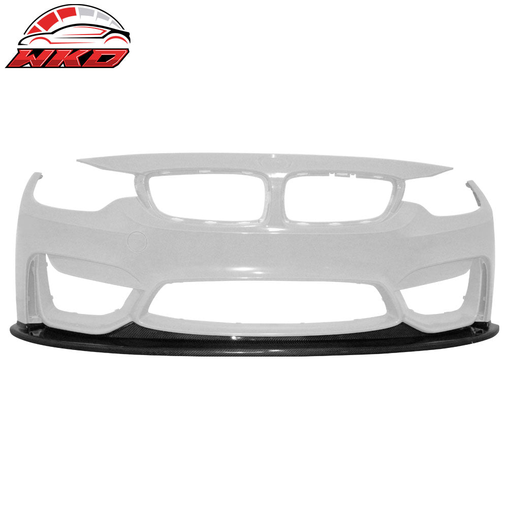 Fits 15-20 BMW F80 M3 F82 F83 M4 KS Style Front Bumper Lip Spoiler Carbon Fiber