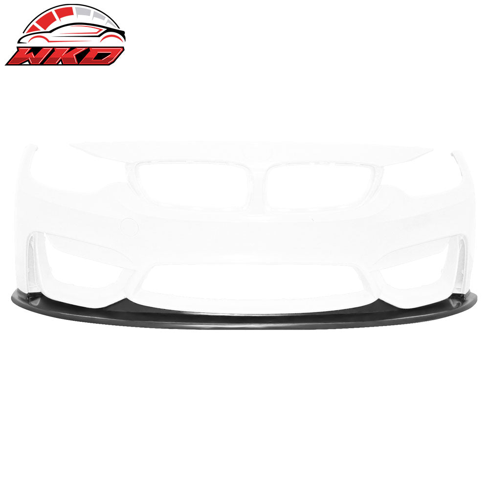 Fits 15-20 BMW F80 M3 F82 F83 M4 Front Bumper Lip Spoiler Unpainted Black PU