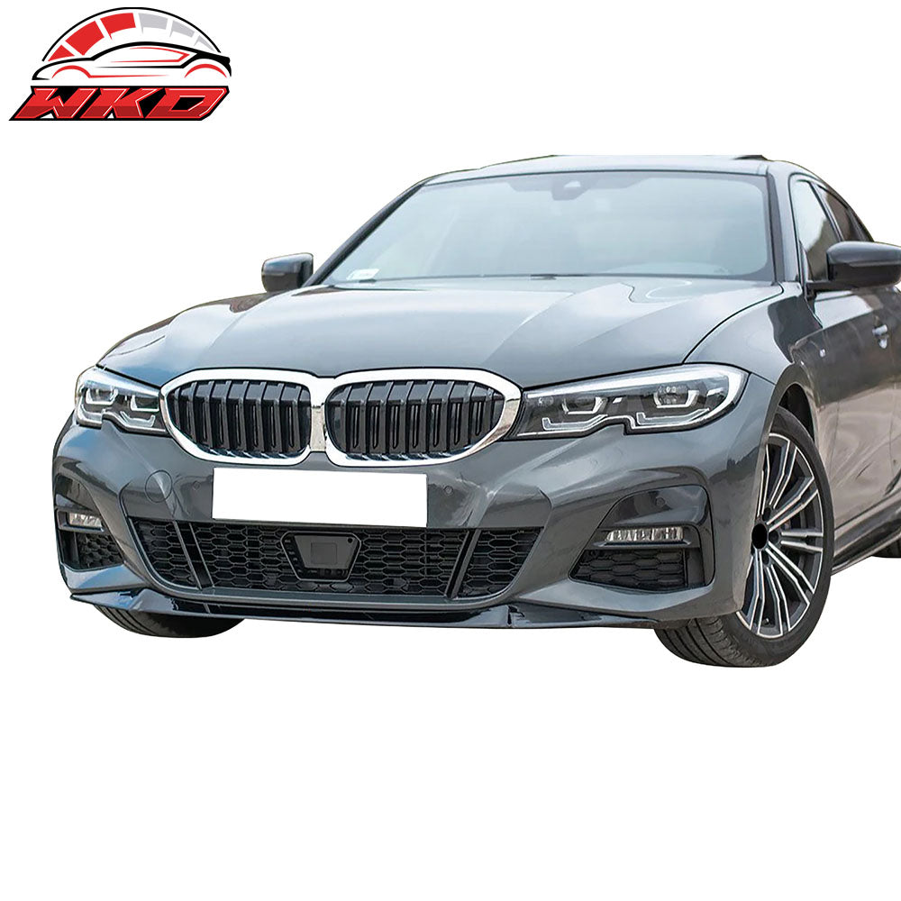 Fits 19-22 BMW G20 3 Series M-Tech M Sport 4-Door Front Bumper Lip Spoiler - PU