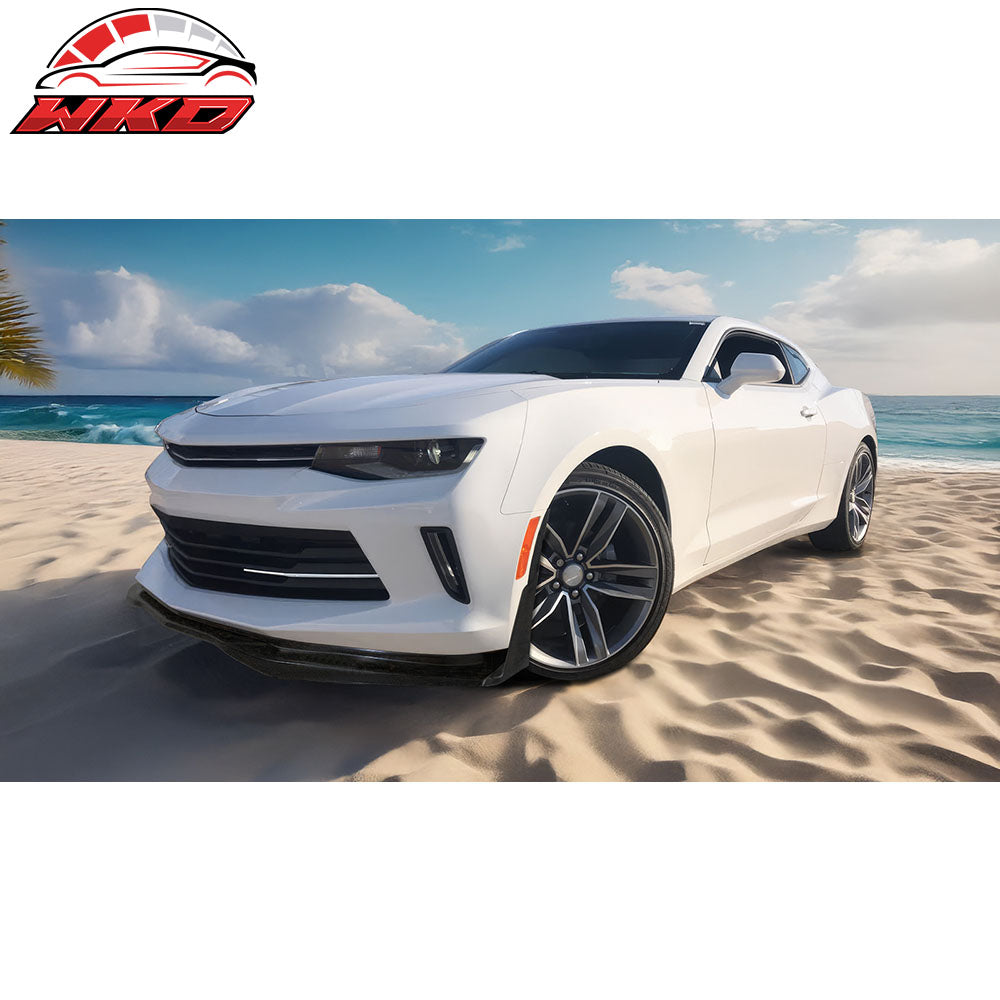 Fits 16-18 Chevy Camaro V6 IKON Stingray Stage 3 Style Front Bumper Lip Winglets