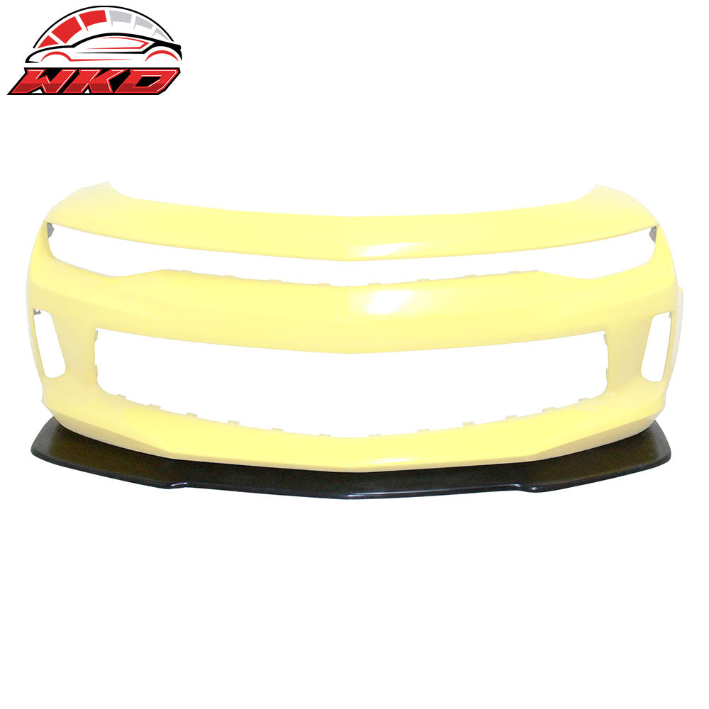 Fits 16-24 Chevrolet Camaro Front Bumper Lip 1LE Style Chin Spoiler PU Splitter