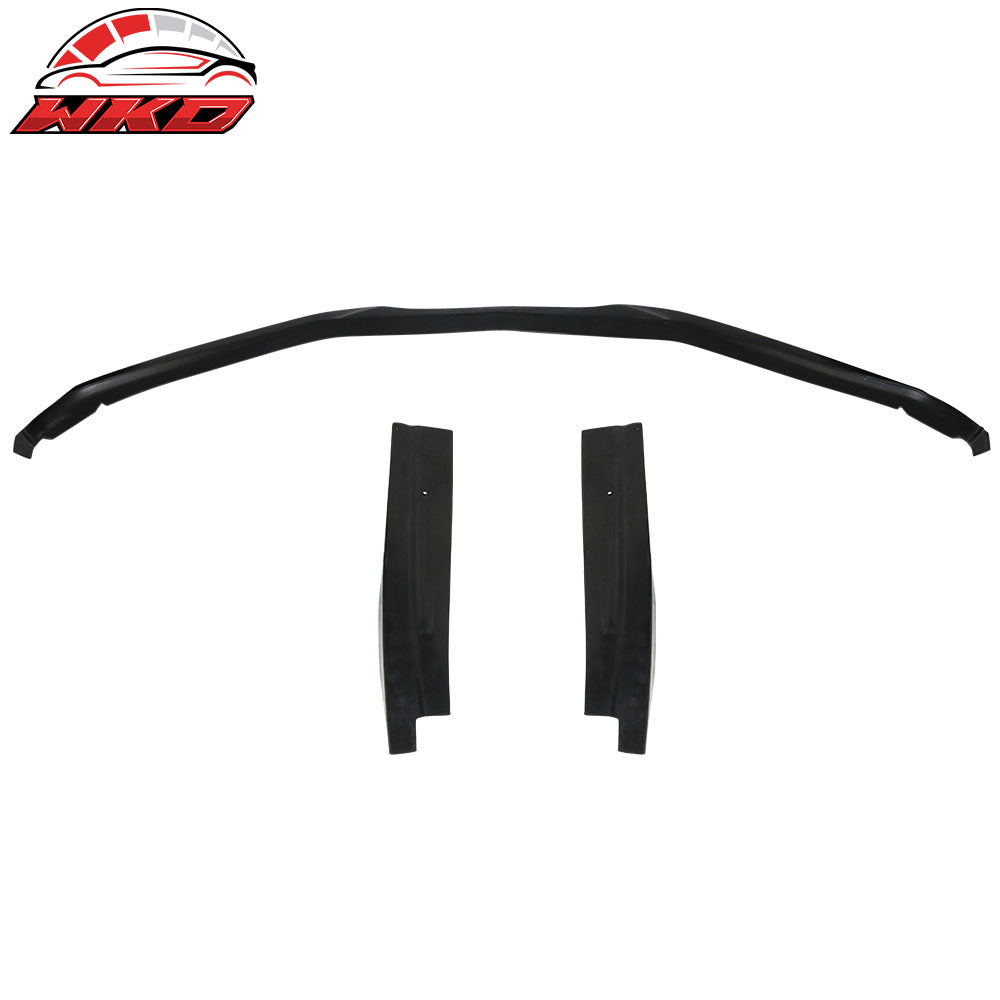 Fits 16-18 Chevrolet Camaro SS IKON V5 Style 3PCS Front Bumper Lip Unpainted PU