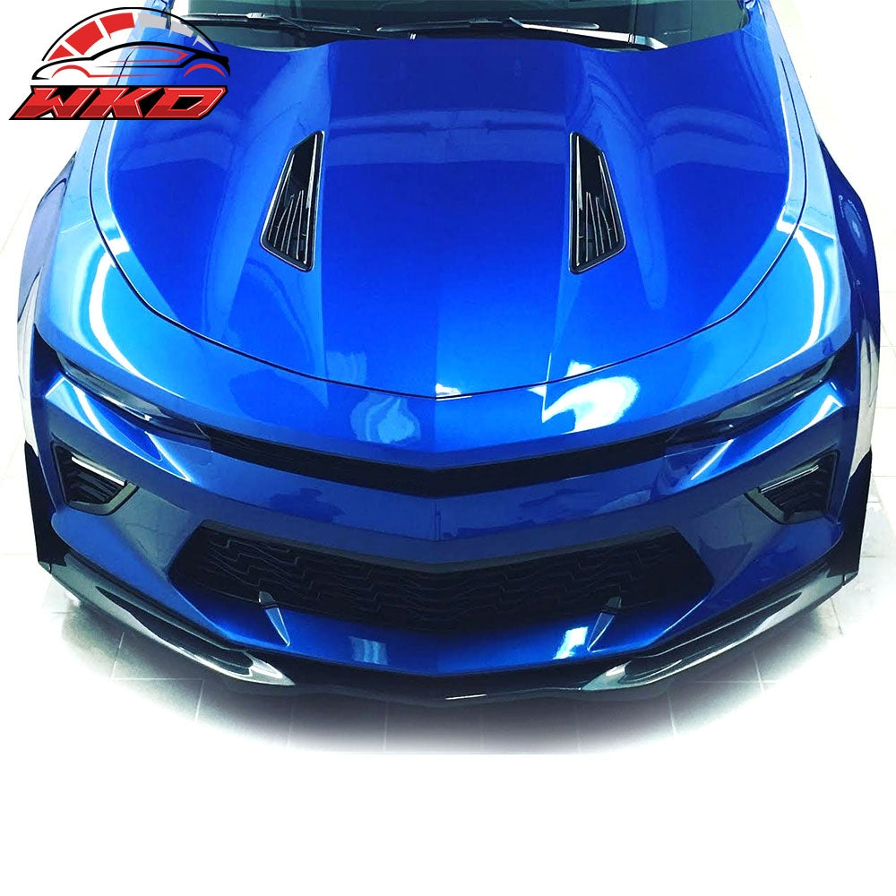 Fits 16-18 Chevrolet Camaro SS IKON V5 Style 3PCS Front Bumper Lip Unpainted PU