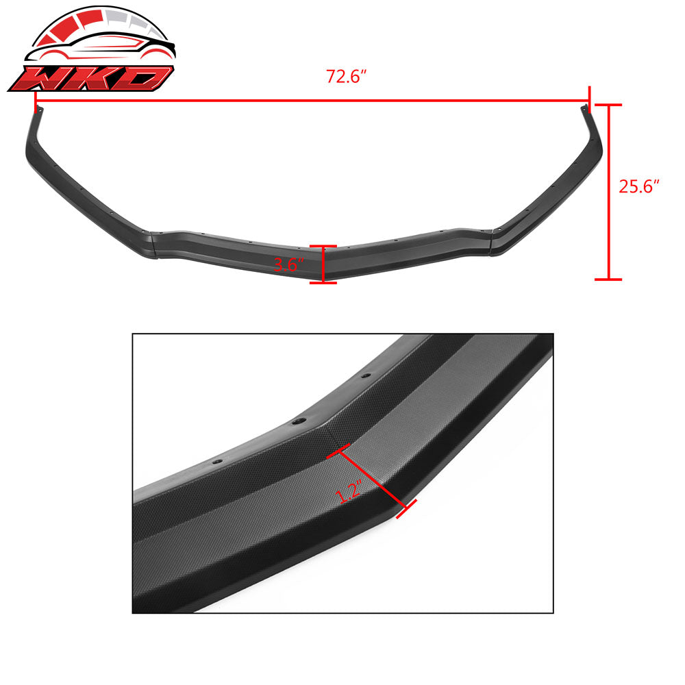 Fits 20-25 Chevrolet Corvette C8 Z51 Style Texture Black 3PC Front Bumper Lip PP