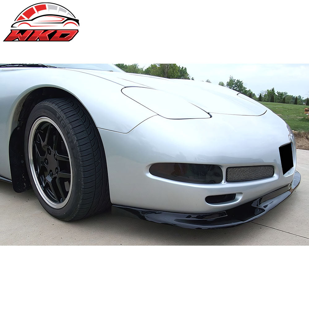 Fits 97-04 Chevy Corvette C5 ZR1 Style Front Bumper Lip Spoiler Unpainted - PU