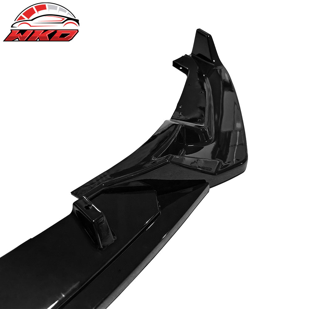 Fits 25-26 Cadillac CT5 Luxury Trim Gloss Black Front Bumper Lip Spoiler PP 3PCS
