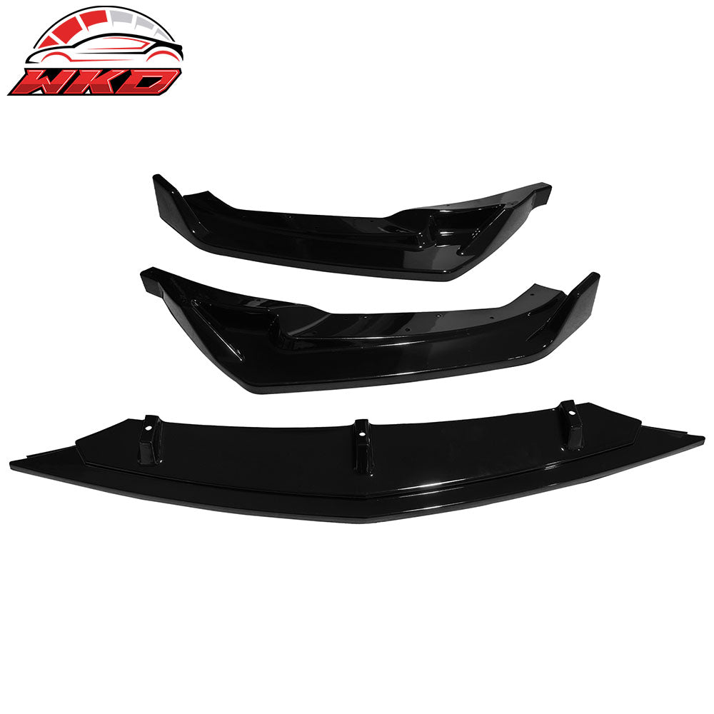 Fits 25-26 Cadillac CT5 Luxury Trim Gloss Black Front Bumper Lip Spoiler PP 3PCS