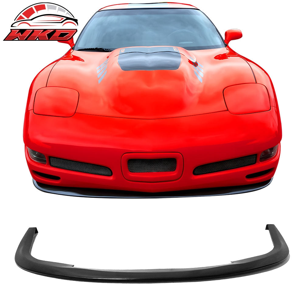 Fits 97-04 Chevrolet Corvette CS Style Front Bumper Lip Spoiler Kit Unpainted PU