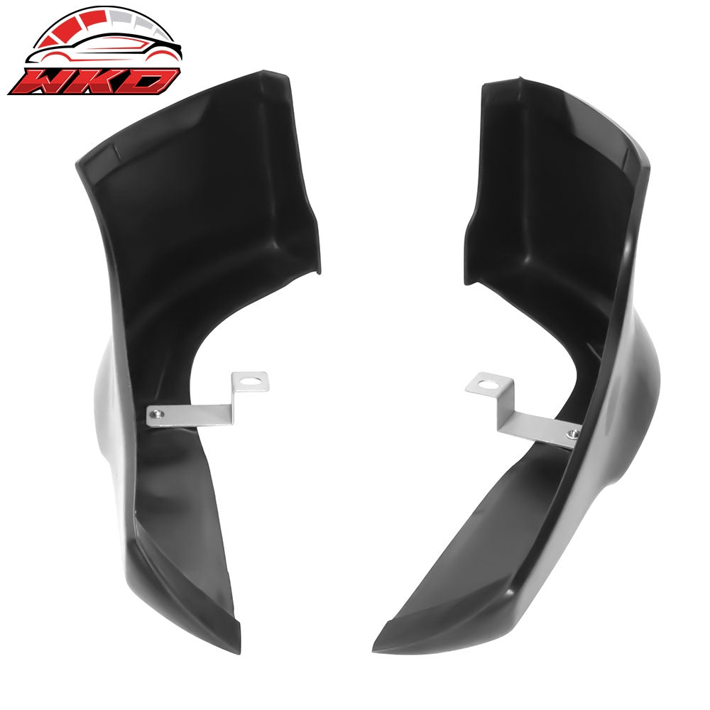 Fits 06-10 Dodge Charger IKON Style Front Bumper Lip Side Apron Unpainted PU 2PC