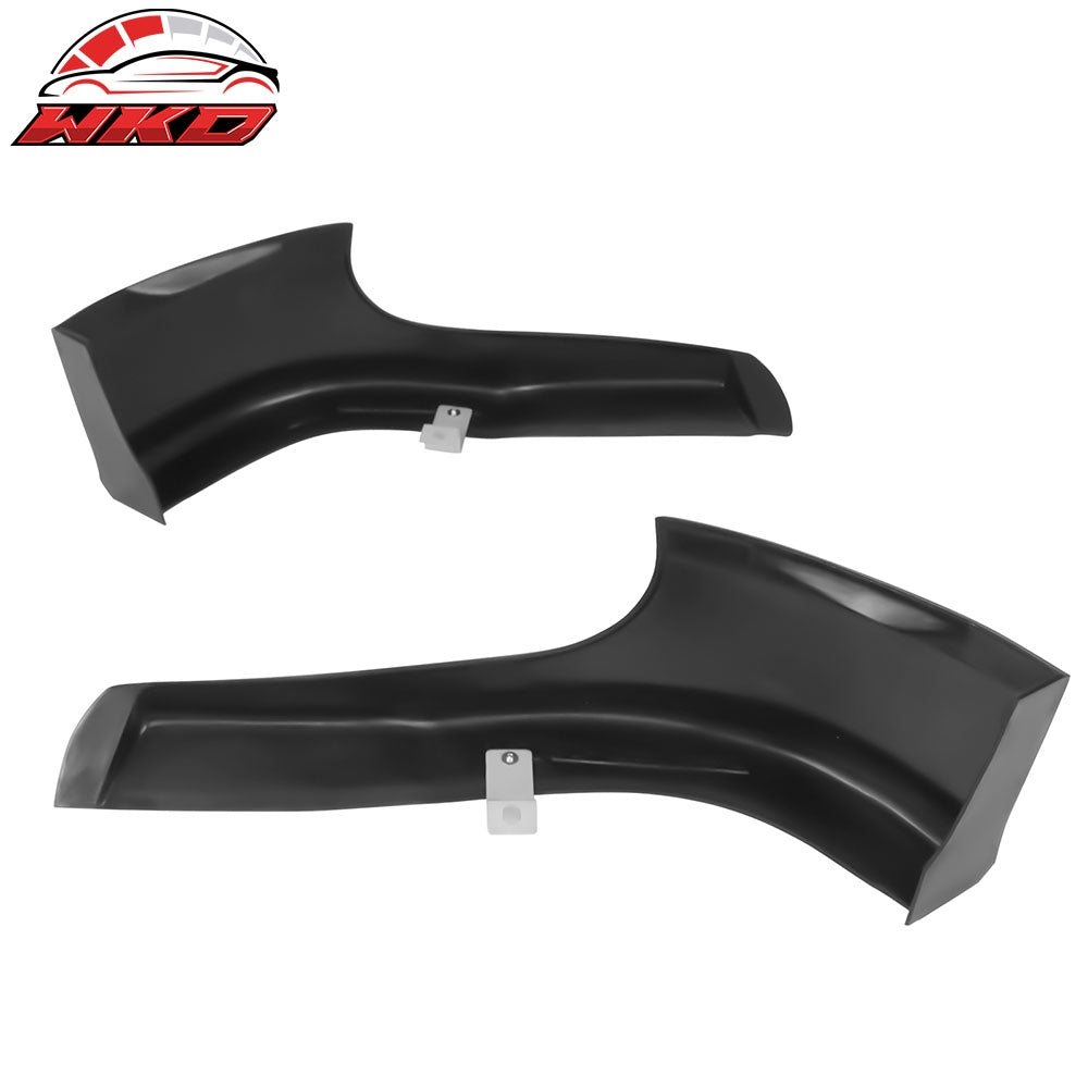 Fits 06-10 Dodge Charger IKON Style Front Bumper Lip Side Apron Unpainted PU 2PC