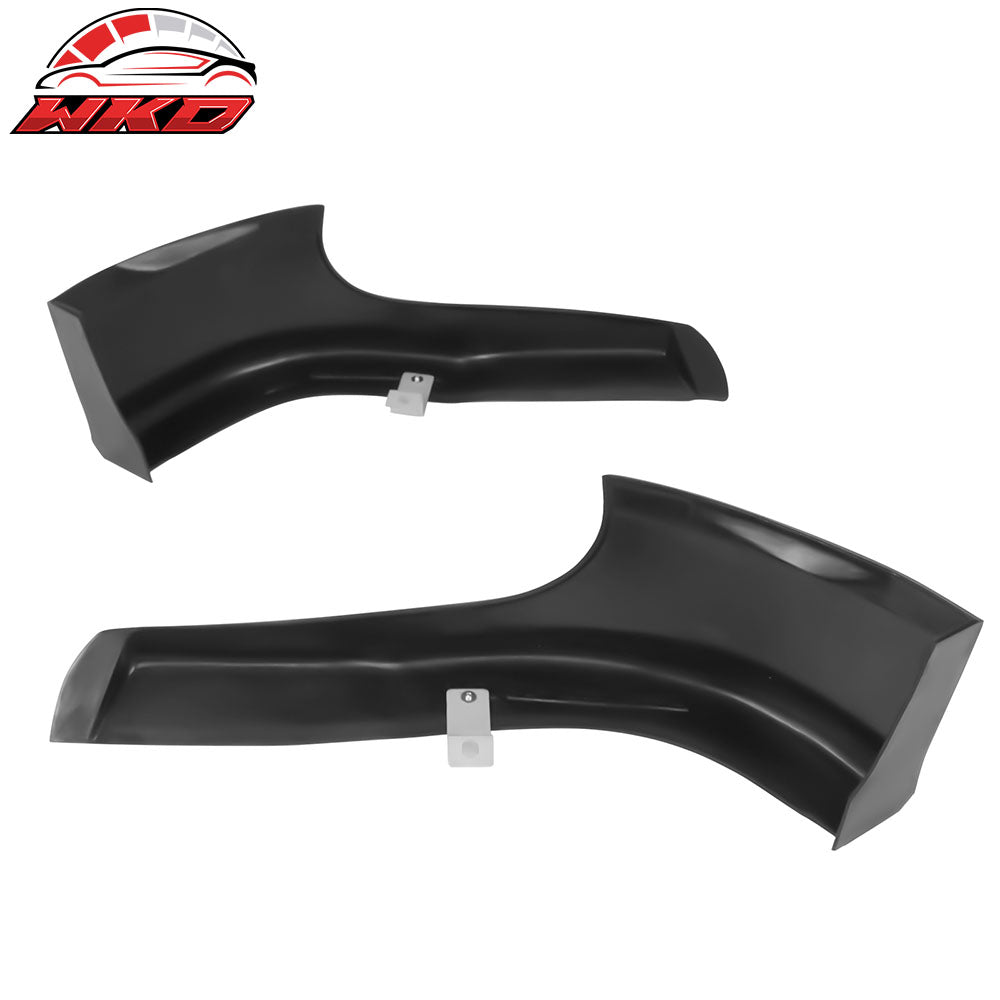 Fits 06-10 Dodge Charger IKON Style Front Bumper Lip Side Apron Unpainted PU 2PC