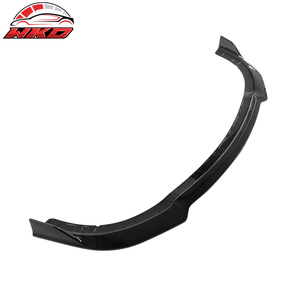 Fits 15-23 Dodge Charger SRT V4 A Style ABS Front Bumper Lip Gloss Black 3PCS