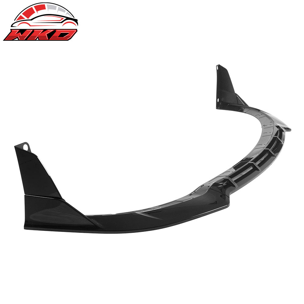 Fits 15-23 Dodge Charger SRT V5 B Style ABS Front Bumper Lip Gloss Black 5PCS