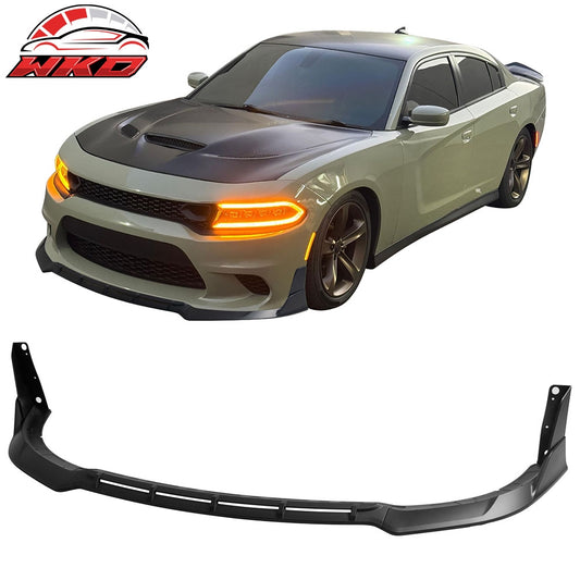 2015-23 Dodge Charger SRT V5 B Style ABS Front Bumper Lip Matte Black 5PCS | Wholesale