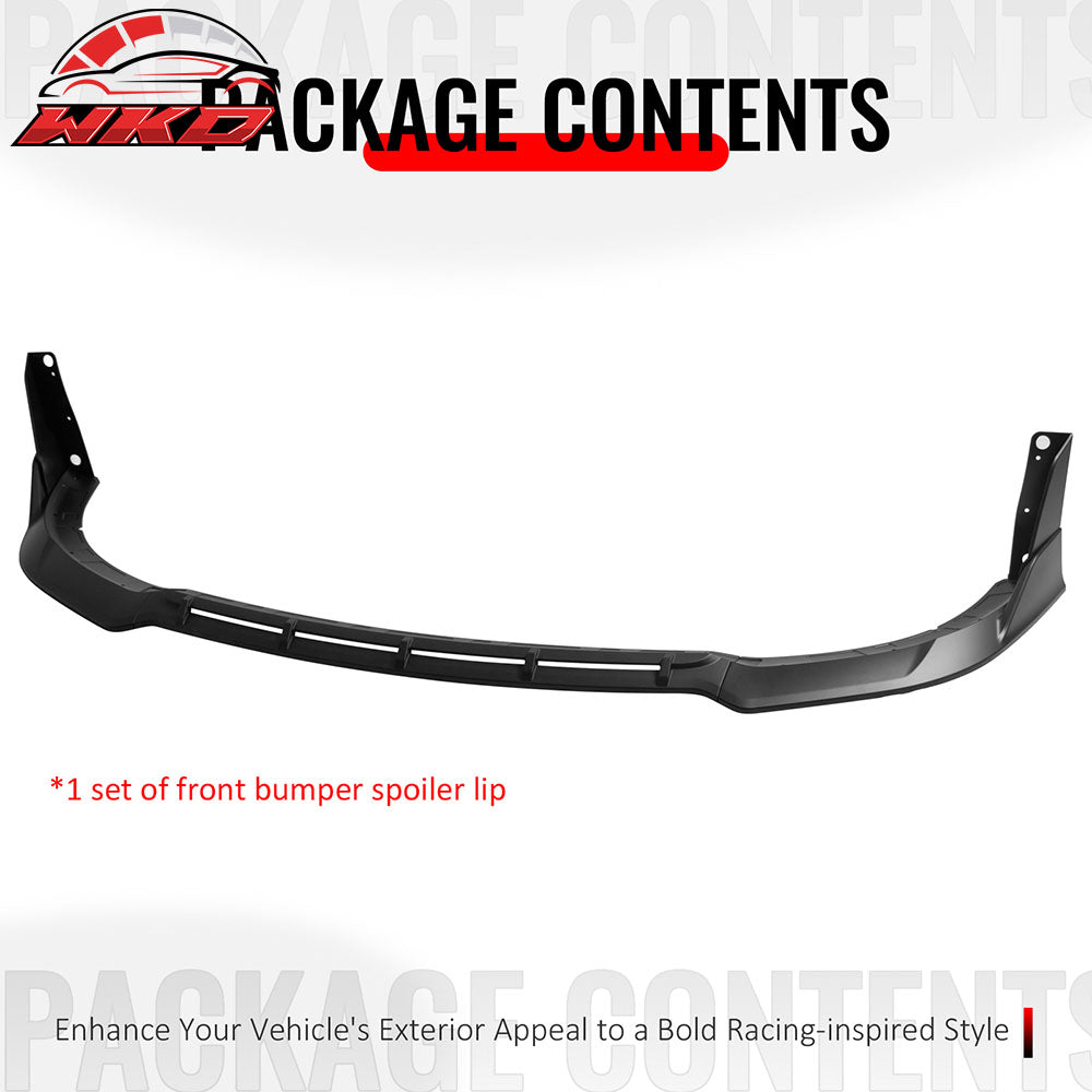 Fits 15-23 Dodge Charger SRT V5 B Style ABS Front Bumper Lip Matte Black 5PCS