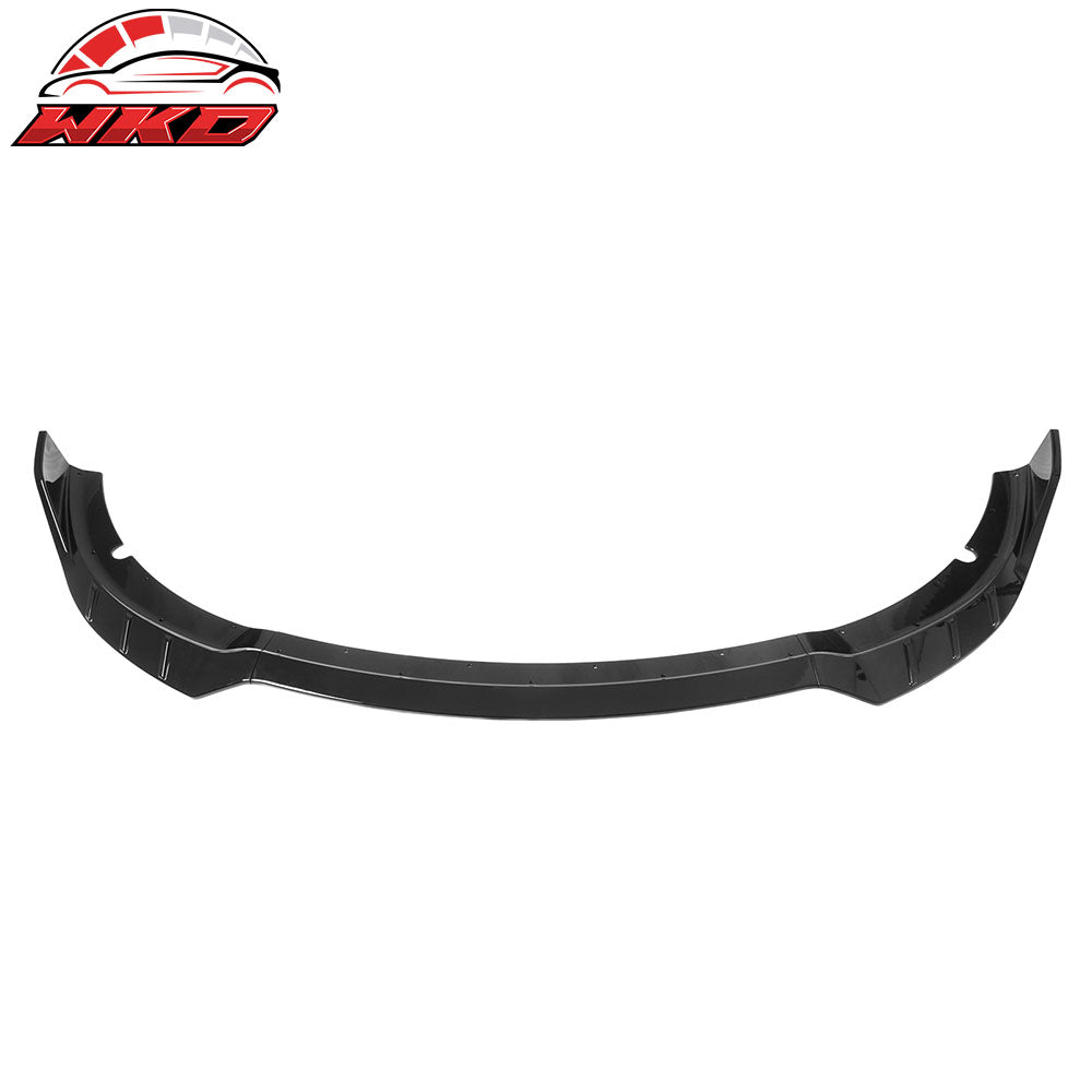 Fits 15-23 Dodge Charger SRT V6 A Style ABS Front Bumper Lip Gloss Black 3PCS