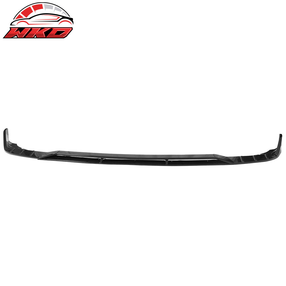 Fits 15-23 Dodge Charger SRT V6 B Style ABS Front Bumper Lip Gloss Black 4PCS