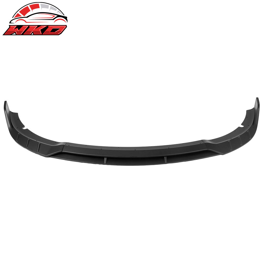 Fits 15-23 Dodge Charger SRT V6 B Style ABS Front Bumper Lip Matte Black 4PCS