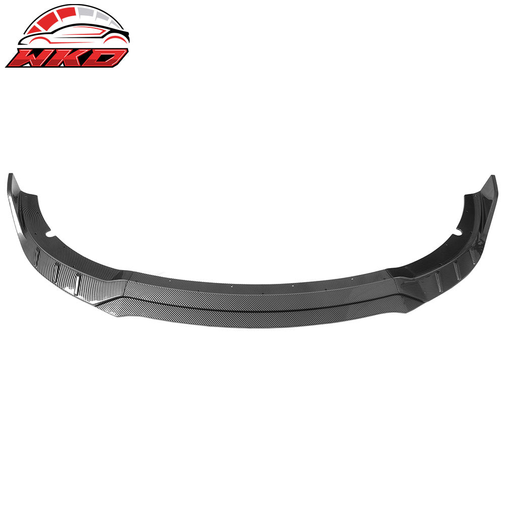 Fits 15-23 Charger SRT V6 C Style ABS Front Bumper Lip Carbon Fiber Print 4PCS