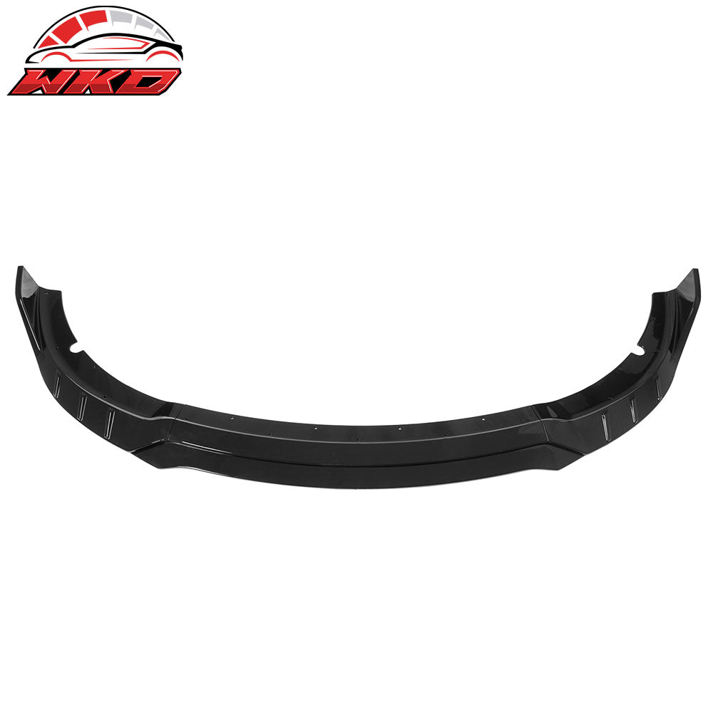 Fits 15-23 Dodge Charger SRT V6 C Style ABS Front Bumper Lip Gloss Black 4PCS