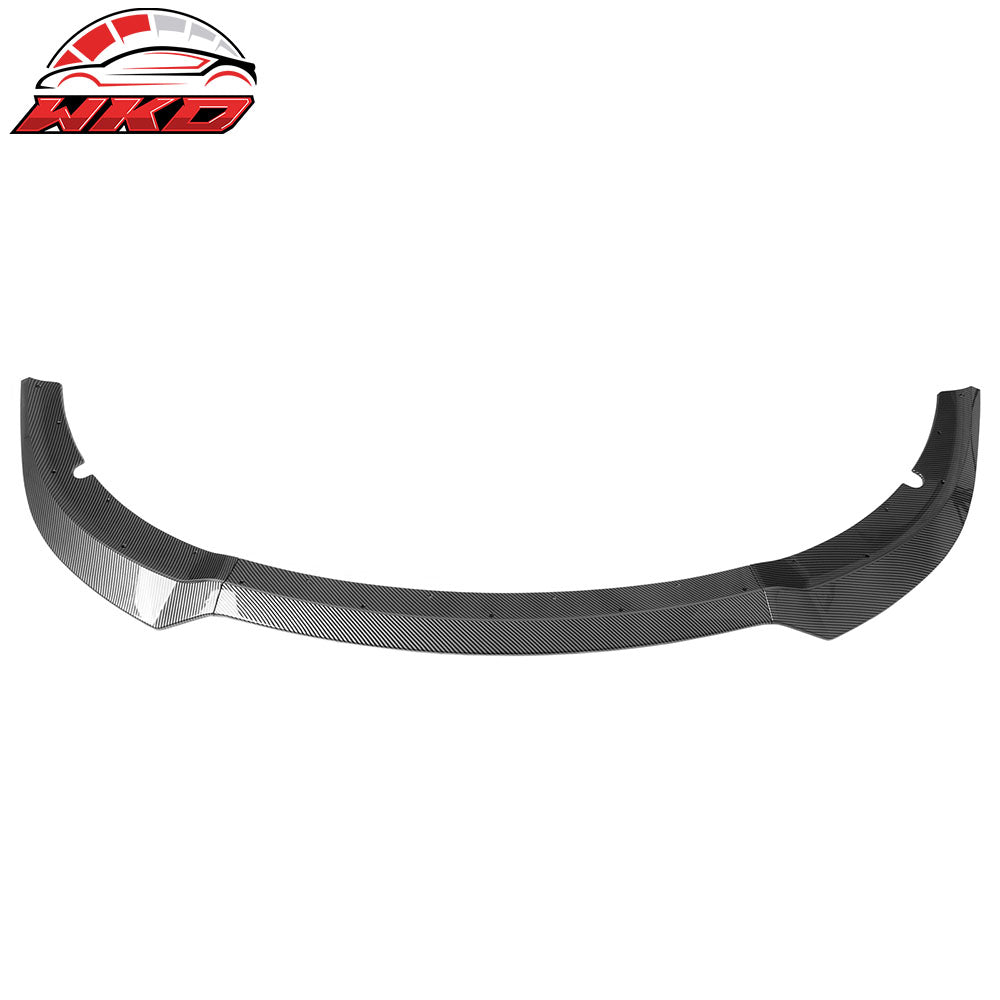 Fits 15-23 Charger SRT V7 A Style ABS Front Bumper Lip Carbon Fiber Print 3PCS