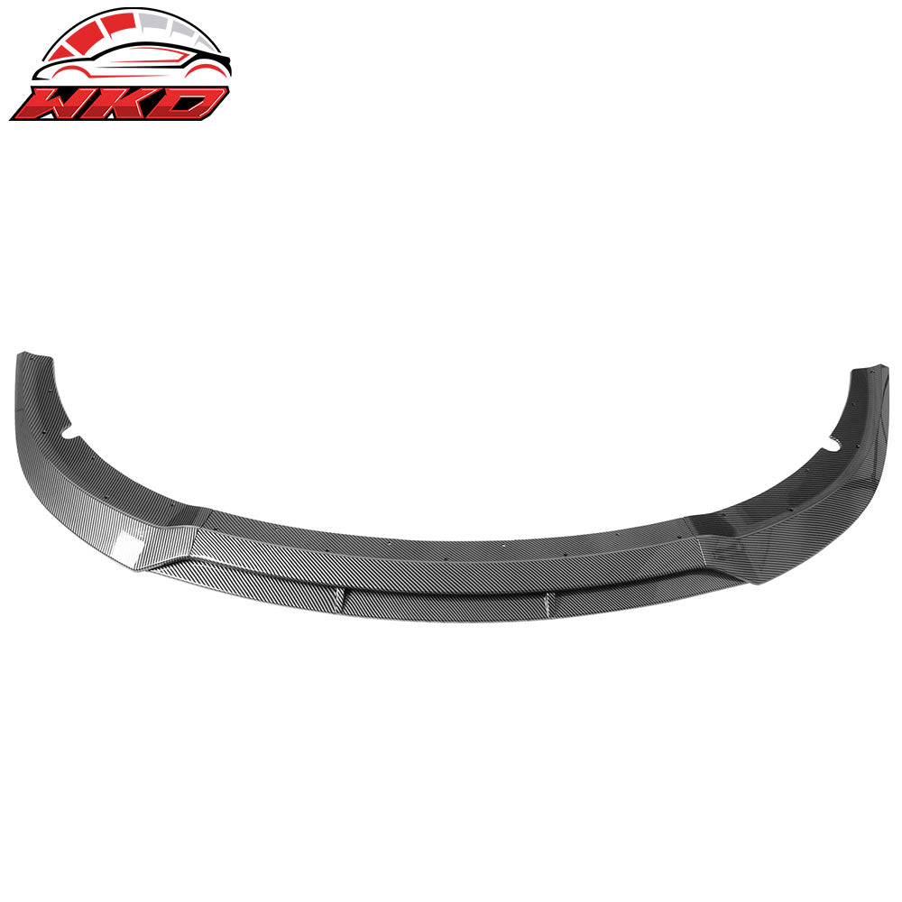 Fits 15-23 Charger SRT V7 B Style ABS Front Bumper Lip Carbon Fiber Print 4PCS