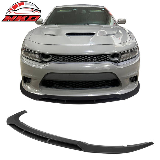 2015-23 Dodge Charger SRT V7 B Style ABS Front Bumper Lip Matte Black 4PCS | Wholesale