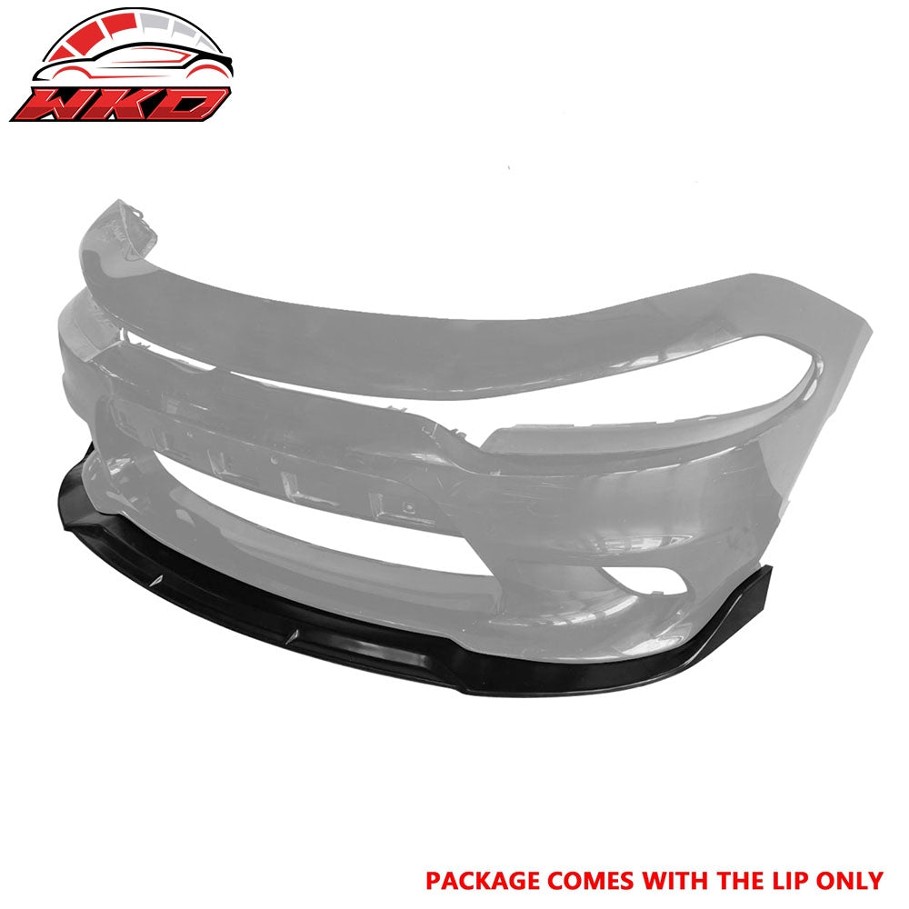 Fits 15-22 Dodge Charger SRT & Scat Pack V2 Style Front Bumper Lip Splitter PU