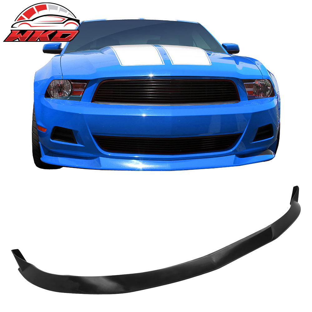 Fits 10-12 Ford Mustang V6 Front Bumper Lip Spoiler Splitter Unpainted Black PU