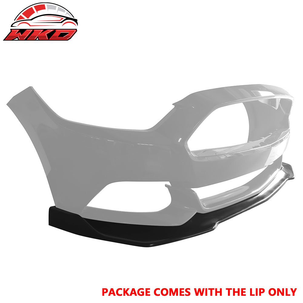 Fits 15-17 Ford Mustang MDA V2 Style Front Bumper Lip Spoiler Unpainted Black PU