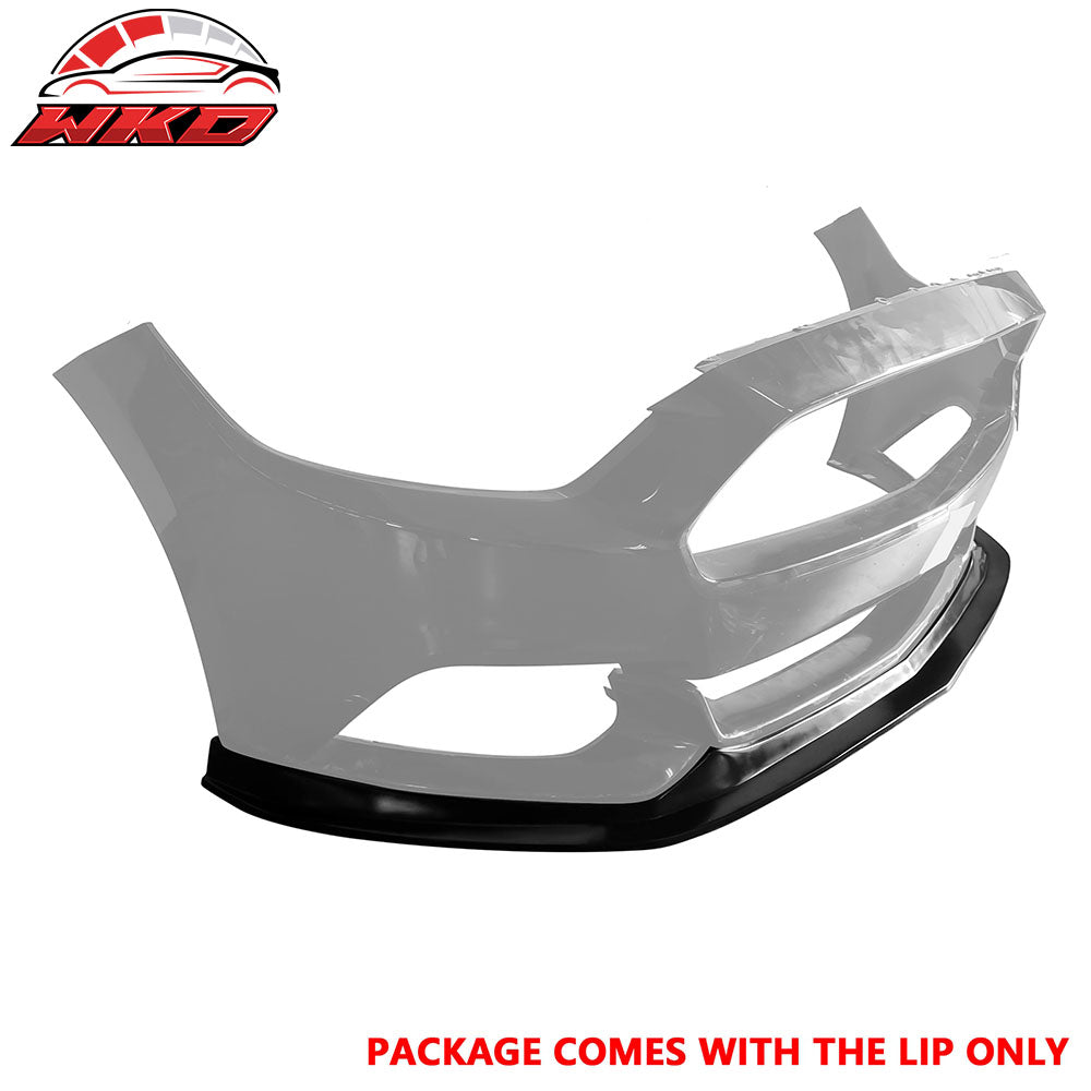 Fits 15-17 Ford Mustang MDA Style Front Bumper Lip Spoiler Unpainted Black PU