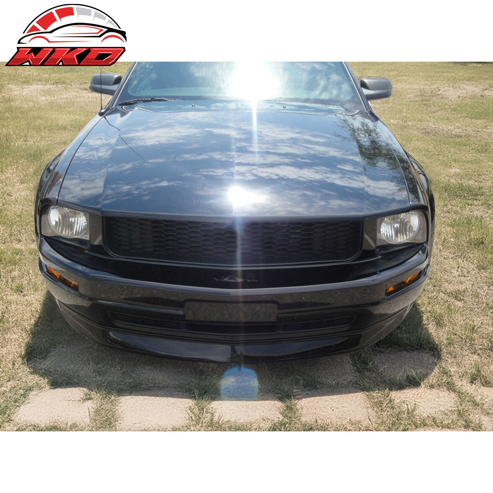 Fits 05-09 Ford Mustang V6 Only 3C Style Front Bumper Lip Spoiler Unpainted PU