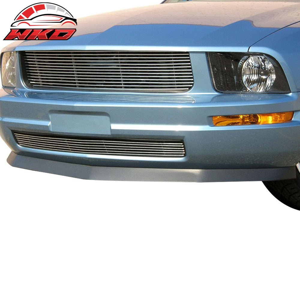 Fits 05-09 Ford Mustang V6 IKON Style Front Bumper Lip Spoiler Kit Unpainted PU