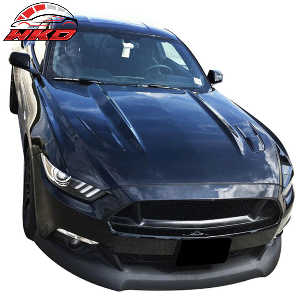 Fits 15-17 Ford Mustang Front Bumper Lip Chin Spoiler Splitter Unpainted PU