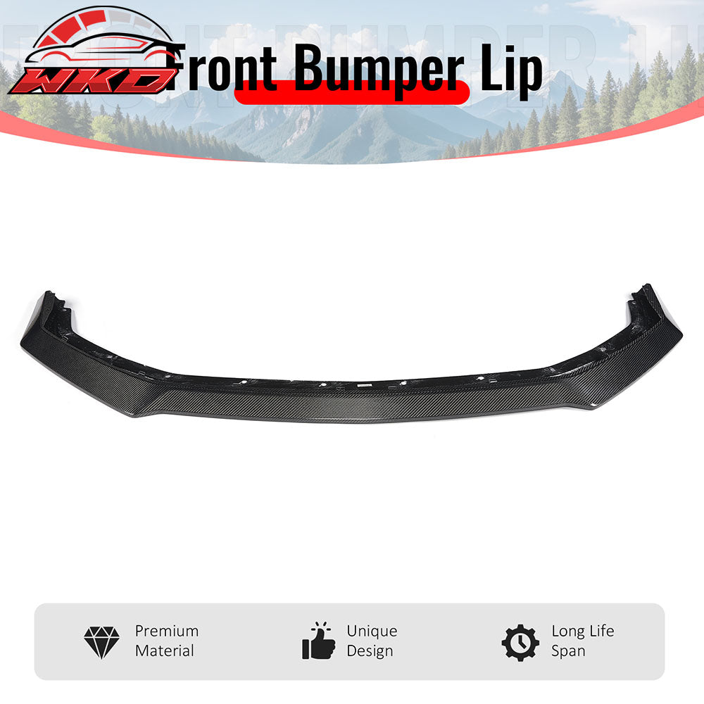 For 24-26 Ford Mustang Ecoboost & GT Ikon Style Carbon Fiber Front Bumper Lip CF