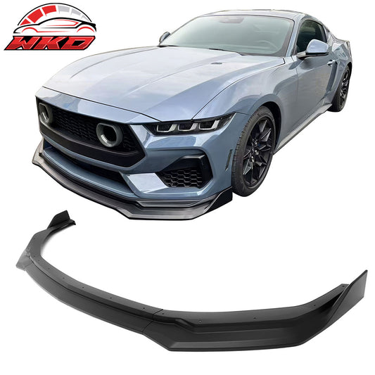 2024-26 Ford Mustang Front Bumper Lip 3PC Spoiler Matte Black Lower Splitter | Wholesale