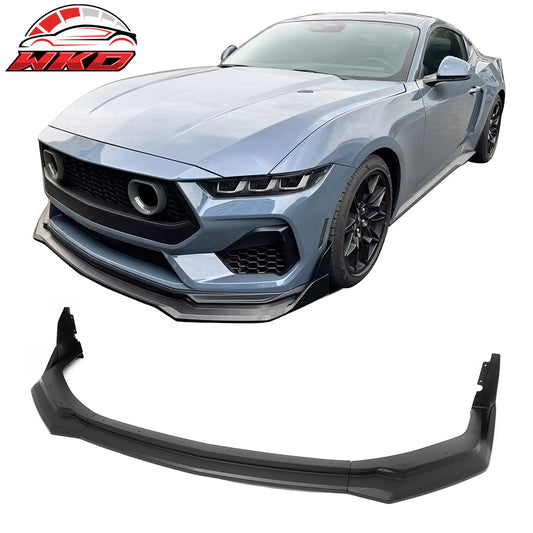 2024-26 Ford Mustang Front Bumper Lip 5PC Spoiler Matte Black Lower Splitter | Wholesale