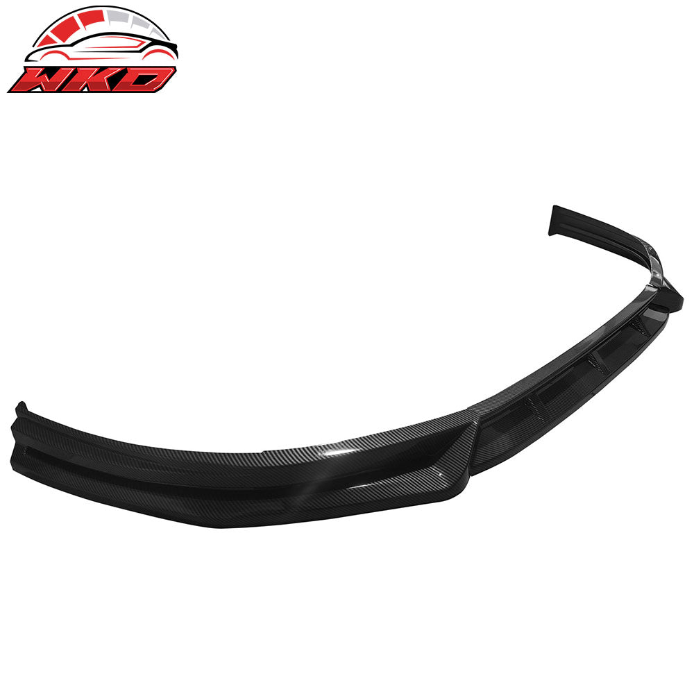 Fits 23-25 Honda Accord IK V4 Style Front Bumper Lip Spoiler Carbon Fiber Print