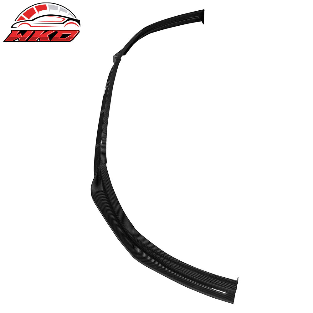 Fits 23-25 Honda Accord IK V4 Style Front Bumper Lip Spoiler Carbon Fiber Print