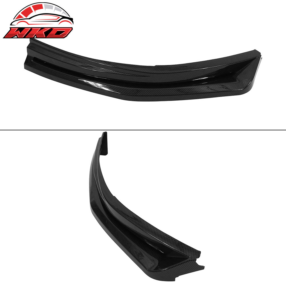 Fits 23-25 Honda Accord IK V4 Style Front Bumper Lip Spoiler Carbon Fiber Print