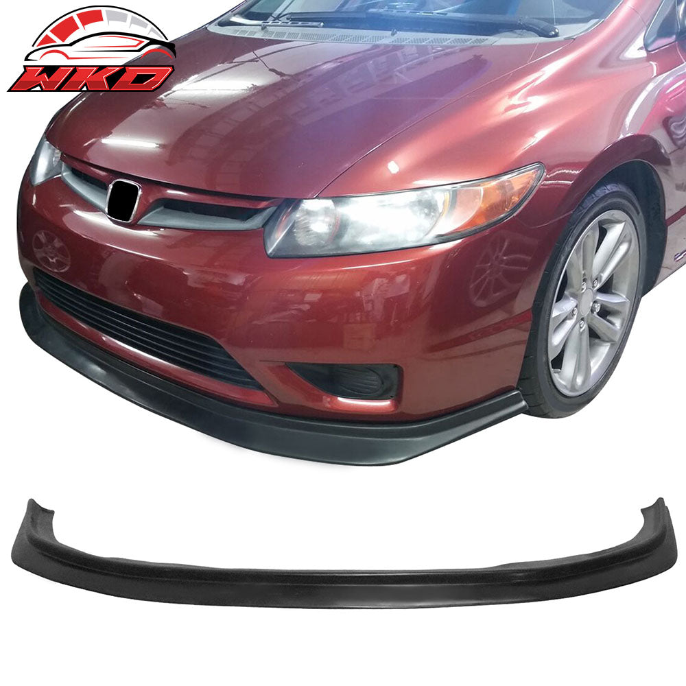 Fits 06-08 Honda Civic Aero DP Style Front Bumper Lip Splitter PU Chin Spoiler