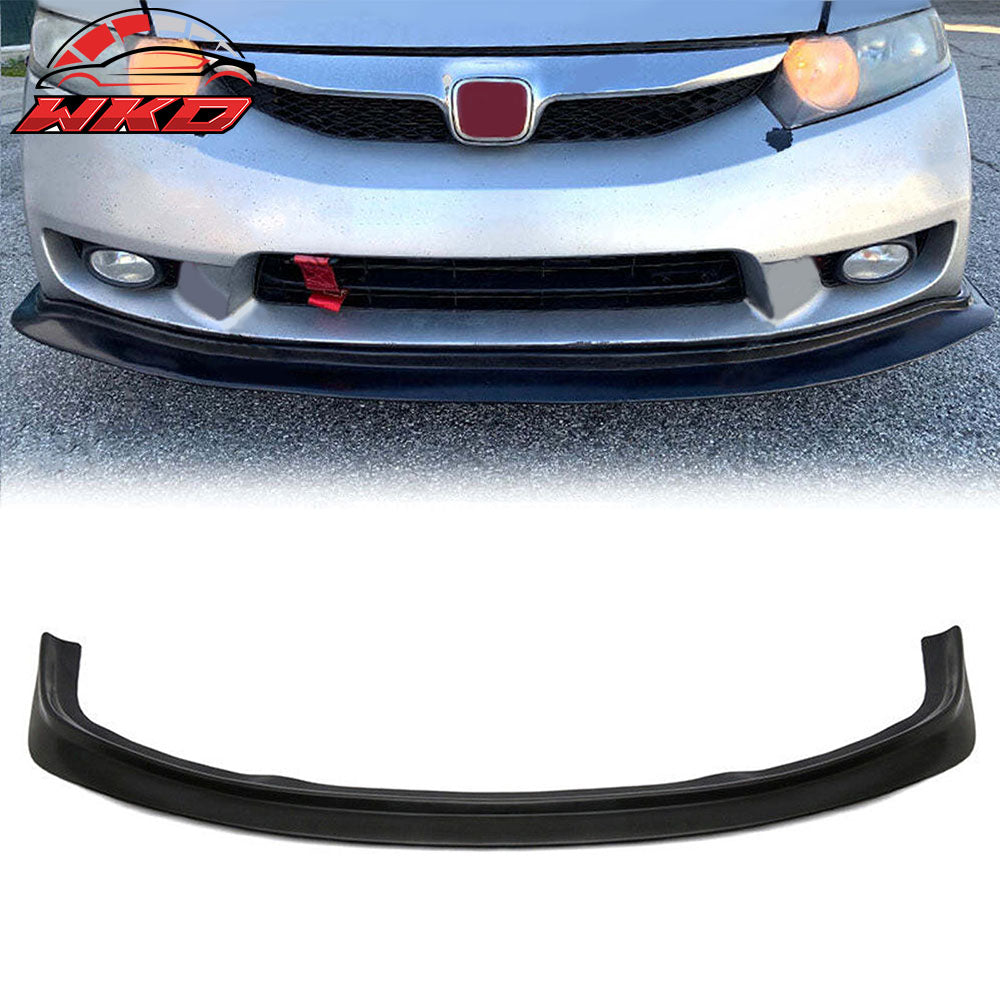 Fits 09-11 Honda Civic Coupe FG2 DP Style Front Bumper Lip Spoiler Unpainted PU