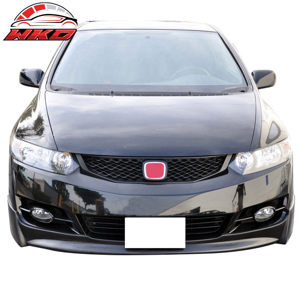 Fits 09-11 Honda Civic Coupe FG2 P1 Style Front Bumper Lip Spoiler Unpainted PU