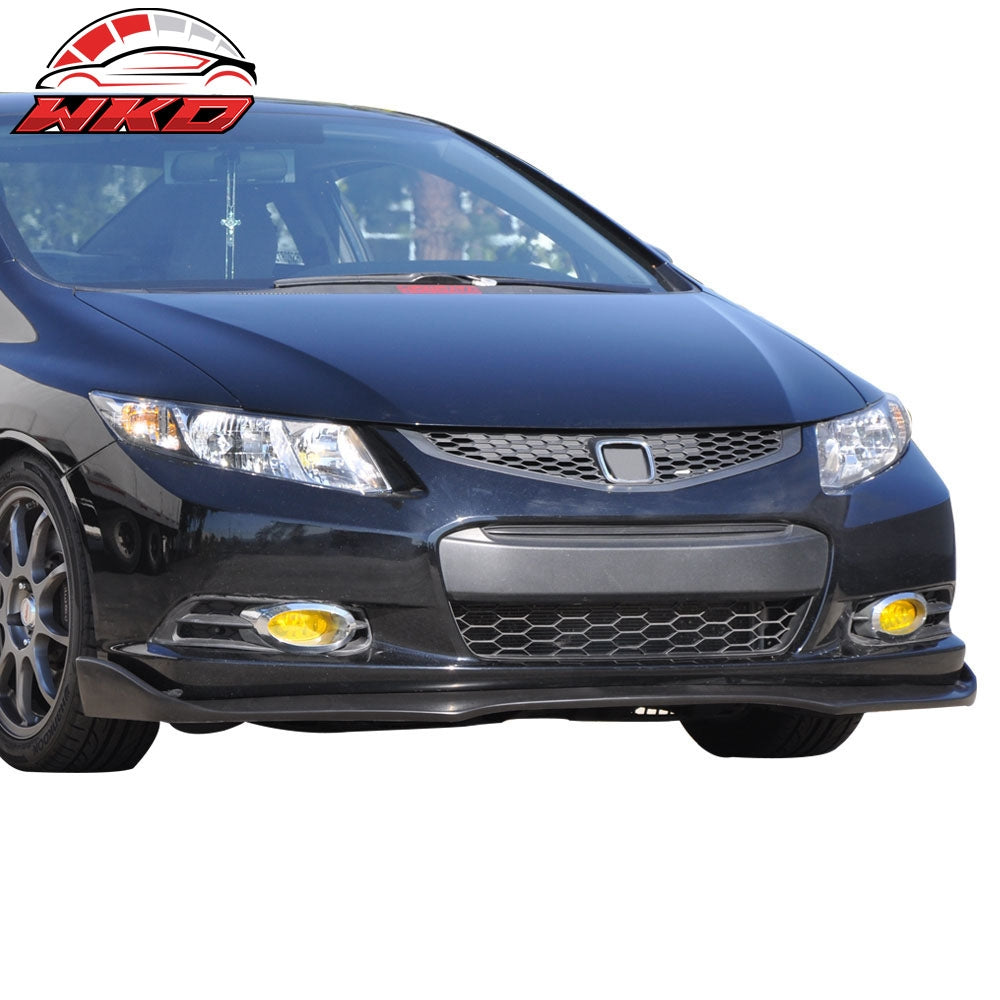 Fits 2012-2013 Honda Civic 2Dr Coupe CS Style Front Bumper Lip PU - Polyurethane