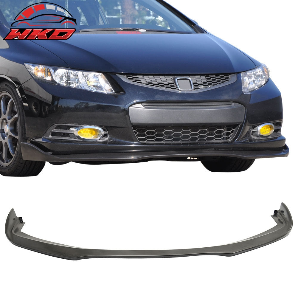 Fits 2012-2013 Honda Civic 2Dr Coupe CS Style Front Bumper Lip PU - Polyurethane