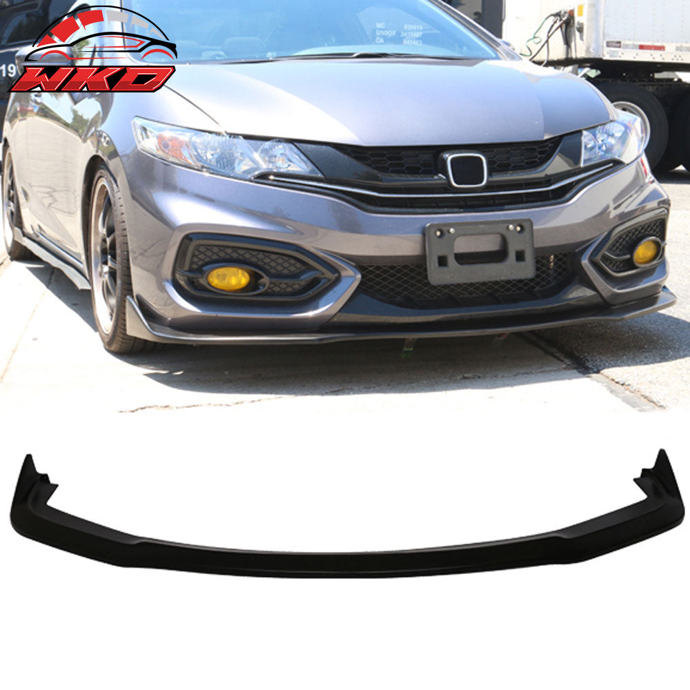 Fits 14-15 Honda Civic Coupe 2Dr CS2 Style Unpainted Front Bumper Lip Spoiler PU