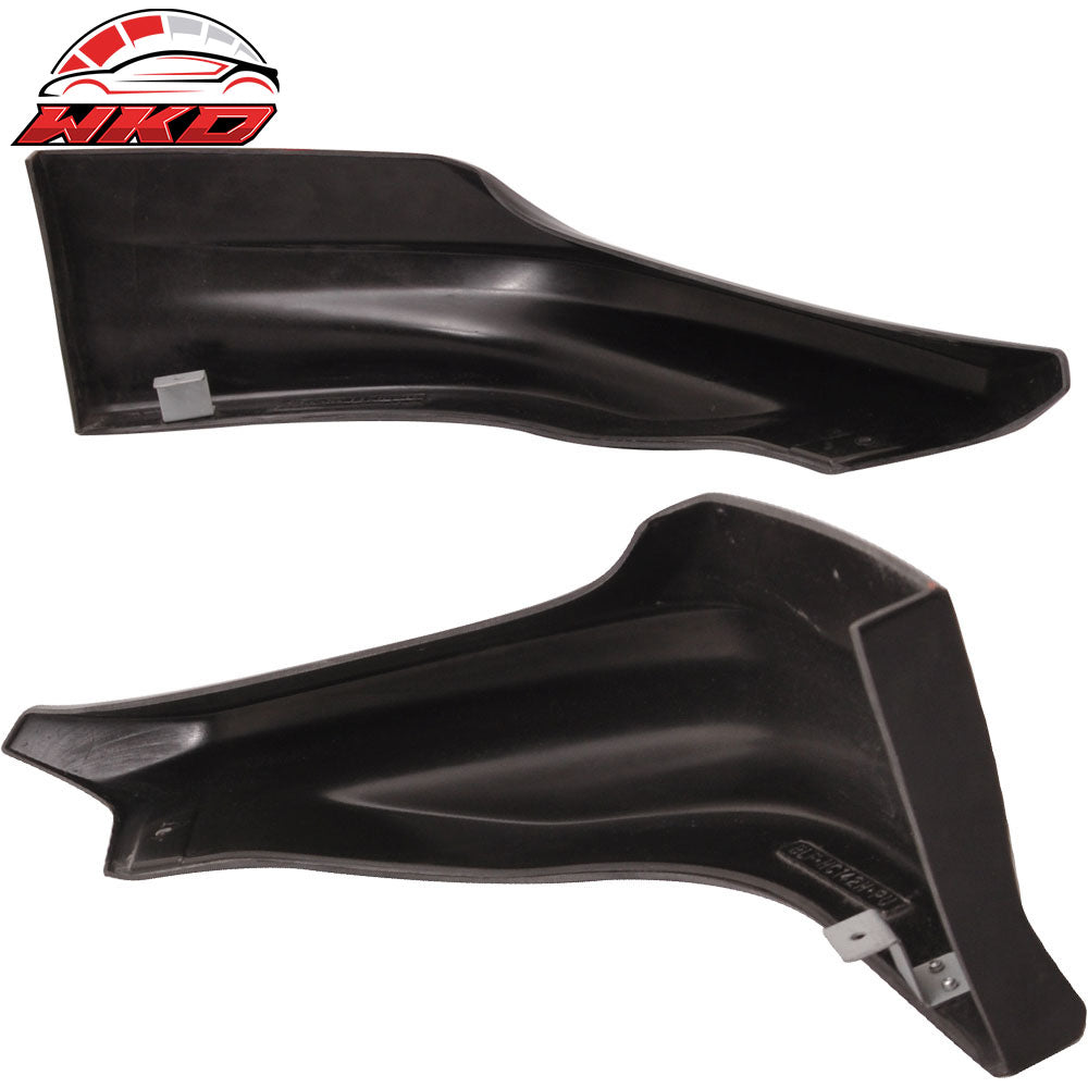 Fits 14-15 Honda Civic Coupe HF-P Front Bumper Lip Side Canards Unpainted PU